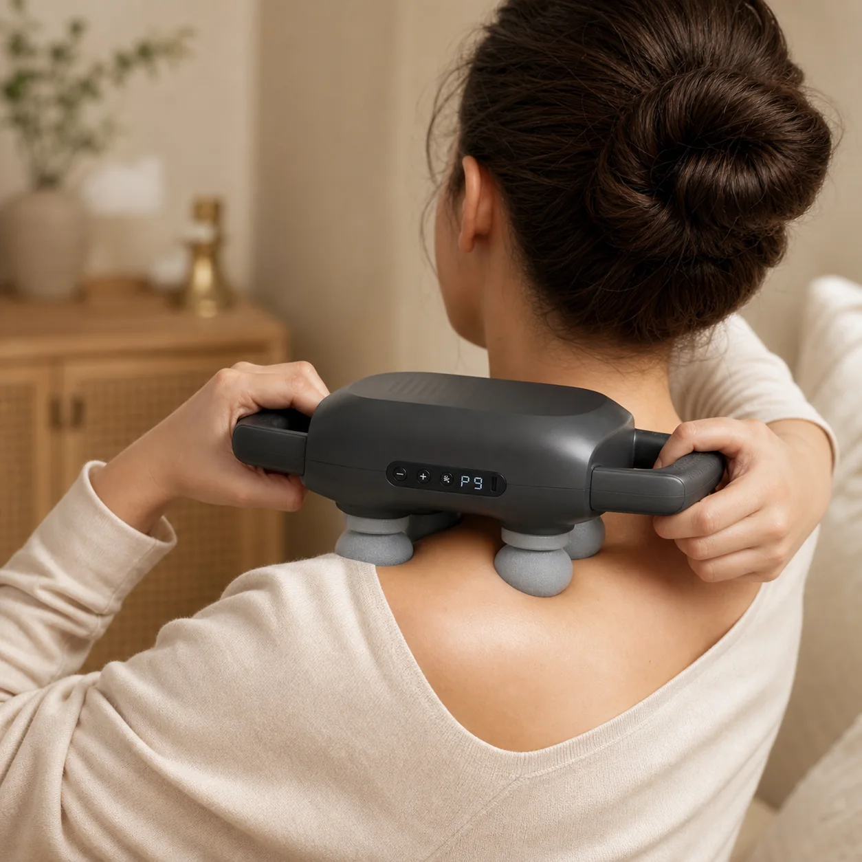 Après une longue journée, profitez d’un massage de confort simple sans quitter la maison.